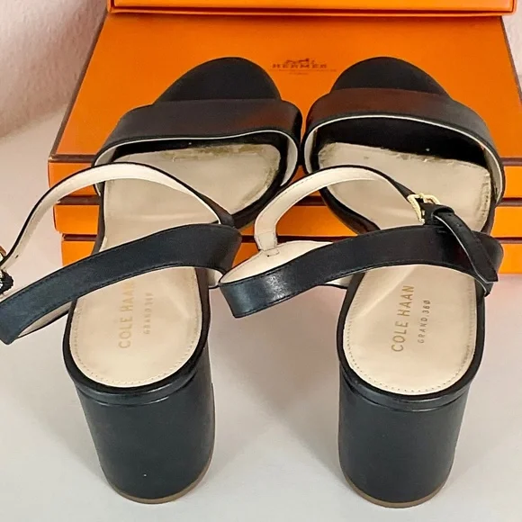 Cole Haan Josie Leather Grand 360 Block Heel Sandal Size 8.5 - Picture 6 of 10